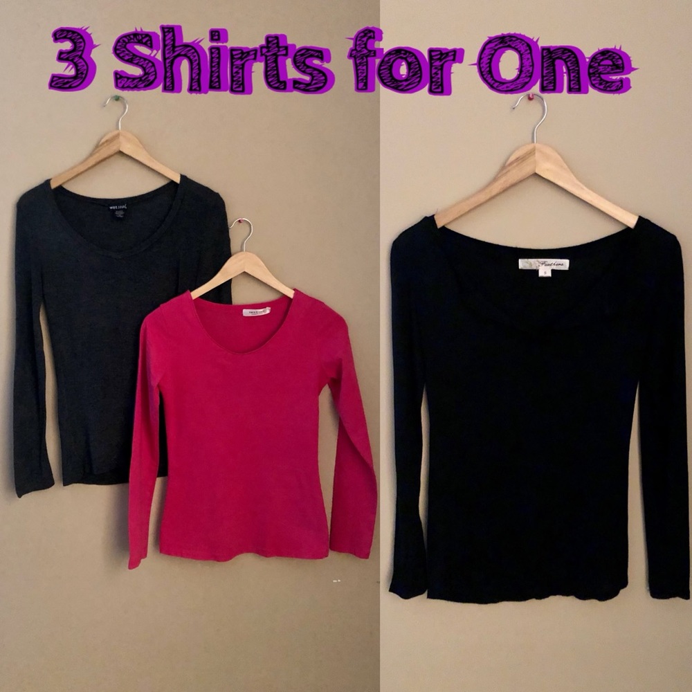 GUC 3 Similar Style Long Sleeve Shirts for 1 price
